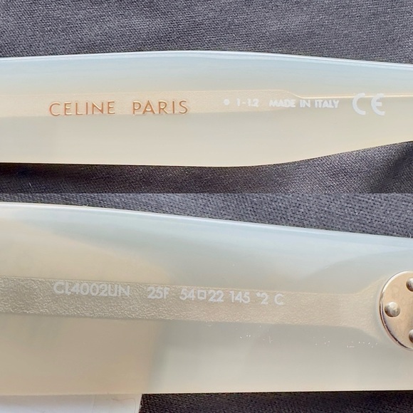 ✨New CELINE New Audrey Square Gradient Sunglasses CL4002UN Translucent Ivory - Picture 10 of 13